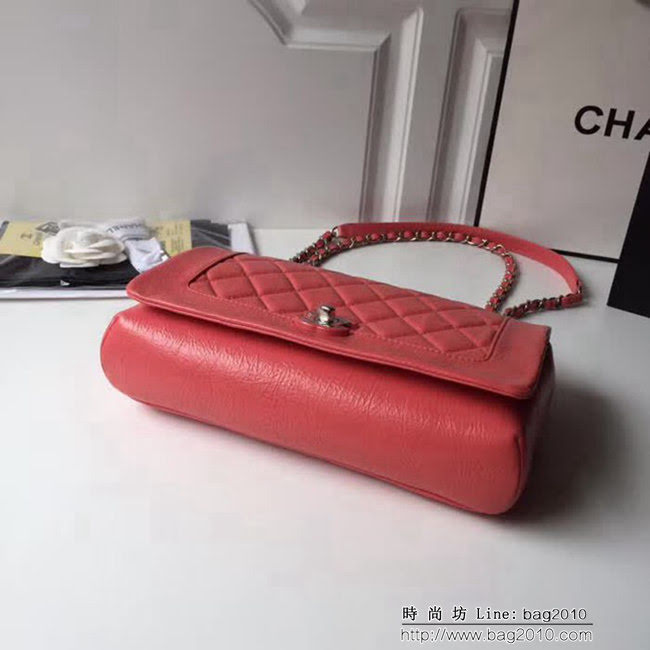 香奈兒CHANEL爆款Chanel 2018春夏最新57602 皺紋油臘皮棱格單肩斜挎休閒包 DSC1305